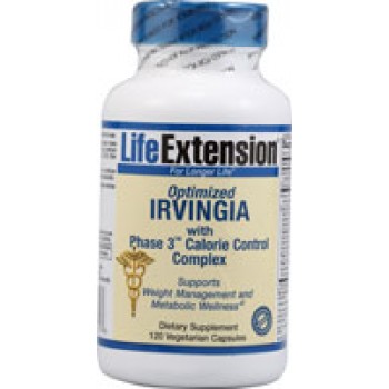 Life Extension Optimized Irvingia with Phase 3™ Calorie Control Complex -- 120 Vegetarian Capsules