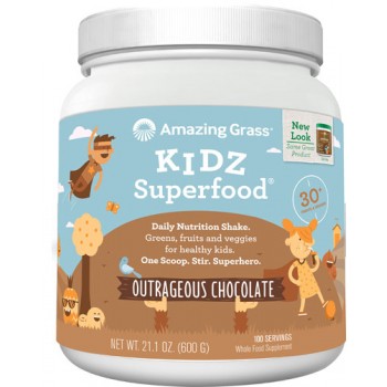 Amazing Grass Kidz SuperFood® Drink Powder Outrageous Chocolate -- 21 oz