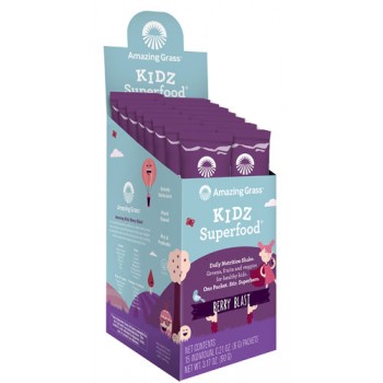 Amazing Grass Kidz SuperFood® Drink Powder Wild Berry -- 15 Packets