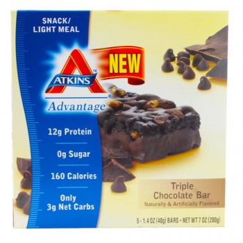 Atkins Advantage Bar Triple Chocolate -- 5 Bars