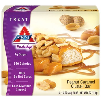 Atkins Endulge Bar Peanut Caramel Cluster -- 5 Bars