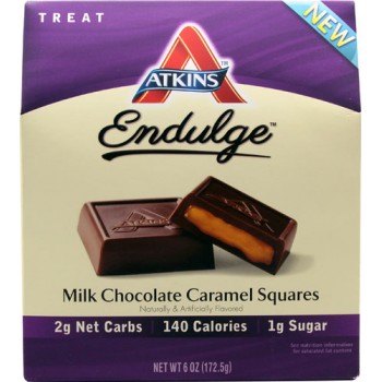 Atkins Endulge Treat Squares Milk Chocolate Caramel -- 5 Bars