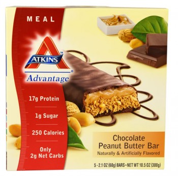 Atkins Meal Bar Chocolate Peanut Butter -- 5 Bars