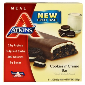 Atkins Meal Bar Cookies 'n Creme -- 5 Bars