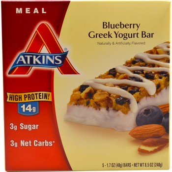 Atkins Meal Bars Blueberry Greek Yogurt -- 5 Bars