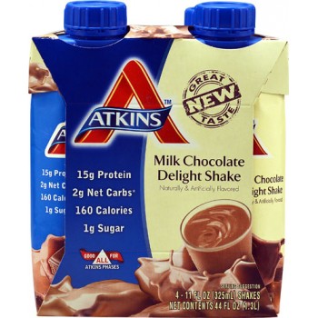 Atkins RTD Shake Milk Chocolate Delight -- 4 Shakes