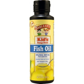 Barlean's Kid's Omega Swirl Fish Oil Lemonade -- 8 fl oz