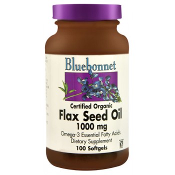 Bluebonnet Nutrition Flax Seed Oil -- 1000 mg - 100 Softgels