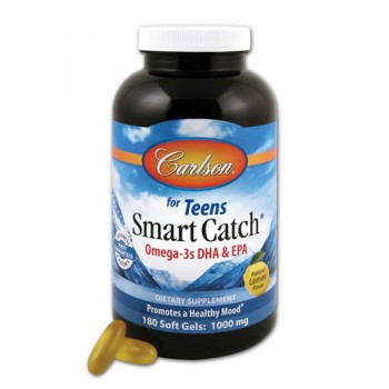 Carlson for Teen's Smart Catch Fish Oil Lemon -- 1000 mg - 180 Softgels
