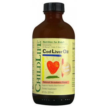 Childlife Cod Liver Oil Natural Strawberry -- 8 fl oz
