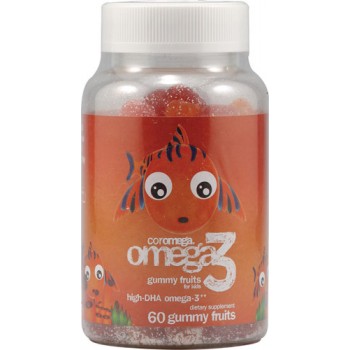 Coromega Omega 3 Gummy Fruits for Kids -- 60 Gummies
