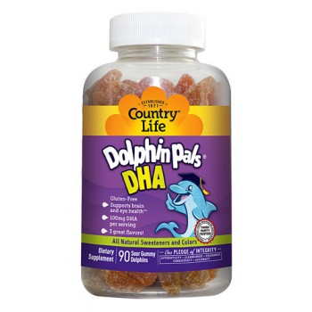 Country Life Dolphin Pals DHA Gummies for Kids -- 100 mg - 90 Gummies