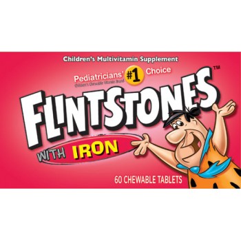 Flintstones Vitamins with Iron Fruit -- 60 Chewable Tablets