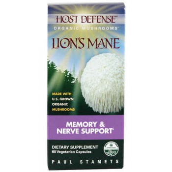 Fungi Perfecti Host Defense® Mushrooms™ Lion's Mane -- 60 Vegetarian Capsules