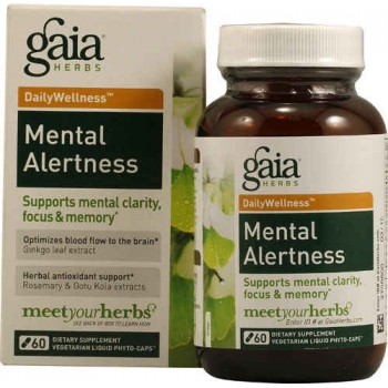 Gaia Herbs DailyWellness™ Mental Alertness -- 60 Vegetarian Liquid Phyto-Caps™