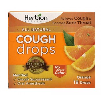 Herbion All Natural Cough Drops Orange -- 18 Drops
