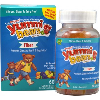 Hero Nutritionals Yummi Bears Fiber Supplement for Kids Fruit -- 60 Gummies