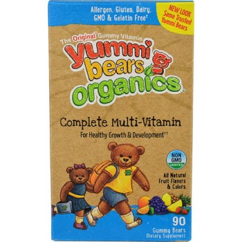 Hero Nutritionals Yummi Bears® Organics™ Complete Multi-Vitamin Natural Fruit -- 90 Gummy Bears