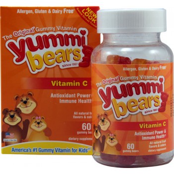 Hero Nutritionals Yummi Bears Vitamin C Fruit -- 60 Gummy Bears