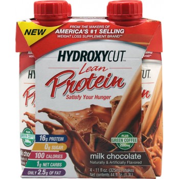 Hydroxycut Lean Protein Shakes Milk Chocolate -- 4 Shakes