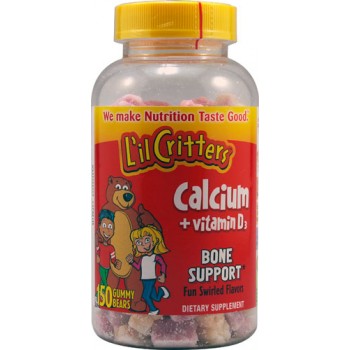 L'il Critters Calcium + D3 Bone Support Fun Swirled -- 150 Gummy Bears