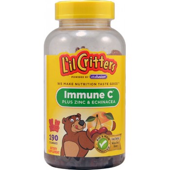 L'il Critters Immune C® Plus Zinc & Echinacea Natural Fruit -- 190 Gummy Bears