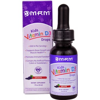MRM Kids Vitamin D3 Drops Grape -- 500 IU - 1 fl oz
