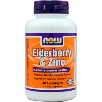 NOW Foods Elderberry & Zinc -- 30 Lozenges