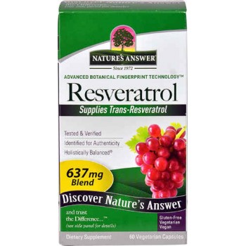 Nature's Answer Resveratrol -- 60 Vegetarian Capsules