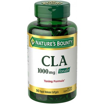 Nature's Bounty CLA Conjugated Linoleic Acid -- 1000 mg - 50 Softgels