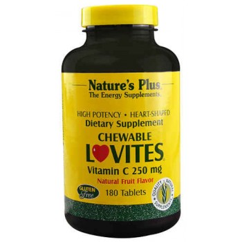 Nature's Path Chewable Lovites Vitamin C Natural Fruit -- 250 mg - 180 Tablets