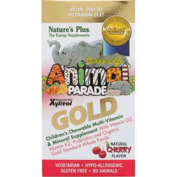 Nature's Plus Animal Parade® Gold Children's Chewable Multi-Vitamin and Mineral Cherry -- 60 Chewables