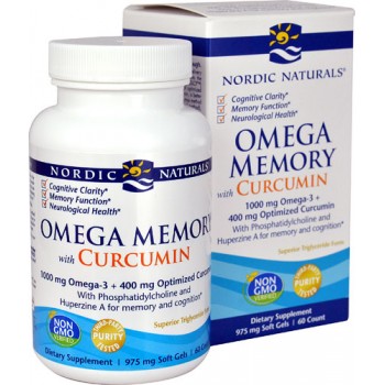 Nordic Naturals Omega Memory with Curcumin -- 975 mg - 60 Softgels