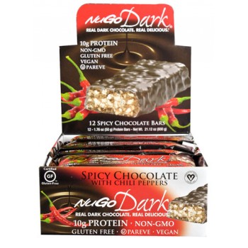 NuGo Nutrition NuGo® Dark Bars Gluten Free Spicy Chocolate -- 12 Bars