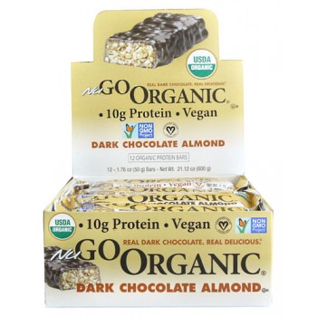 NuGo Nutrition NuGo Organic Bars Dark Chocolate Almond -- 12 Bars