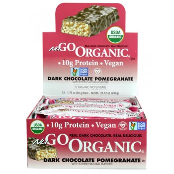 NuGo Nutrition NuGo Organic Bars Dark Chocolate Pomegranate -- 12 Bars