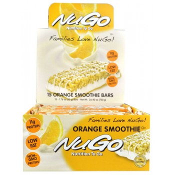NuGo Nutrition To Go Bars Orange Smoothie -- 15 Bars