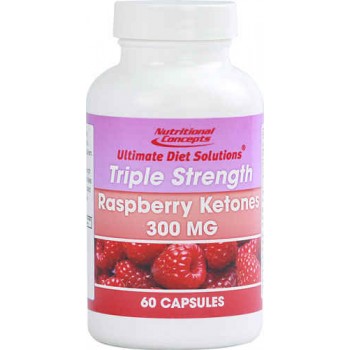Nutritional Concepts Triple Strength Raspberry Ketones -- 300 mg - 60 Capsules