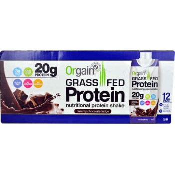 Orgain Grass Fed Protein Shake Creamy Chocolate Fudge -- 12 Pack