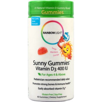 Rainbow Light Sunny Gummies™ Vitamin D3 Tangy Mandarin Orange -- 400 IU - 60 Gummies