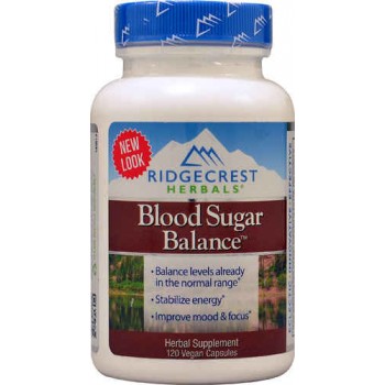 RidgeCrest Herbals Blood Sugar Balance™ -- 120 Vegan Capsules