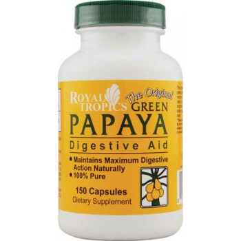 Royal Tropics The Original Green Papaya Digestive Aid -- 150 Capsules