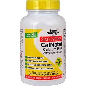 Super Nutrition SimplyOne® CalNatal Calcium Plus For Mom & Baby -- 60 Tablets