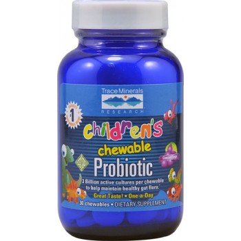 Trace Minerals Research Children's Chewable Probiotic Concord Grape -- 30 Chewables