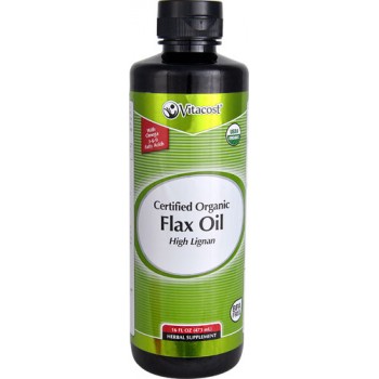 Vitacost Certified Organic Flax Oil High Lignan Liquid with Omega 3-6-9 Fatty Acids -- 16 fl oz