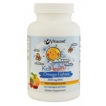 Vitacost KidHealth Omega Fishies For Kids - 200 mg DHA -- 120 Chewable Softgels
