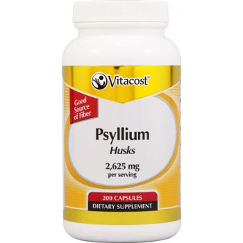 Vitacost Psyllium Husks -- 2625 mg per serving - 200 Capsules