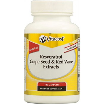 Vitacost Resveratrol + Grape Seed & Red Wine Extracts -- 120 Capsules