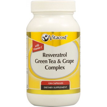 Vitacost Resveratrol + Green Tea & Grape Complex -- 120 Capsules