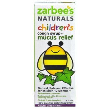 Zarbee's Children's Cough Syrup plus Mucus Relief Natural Grape -- 4 fl oz